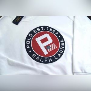 Mens Polo Ralph Lauren Yacht Club Patch Crew Neck Patch Pullover 2XB NWT